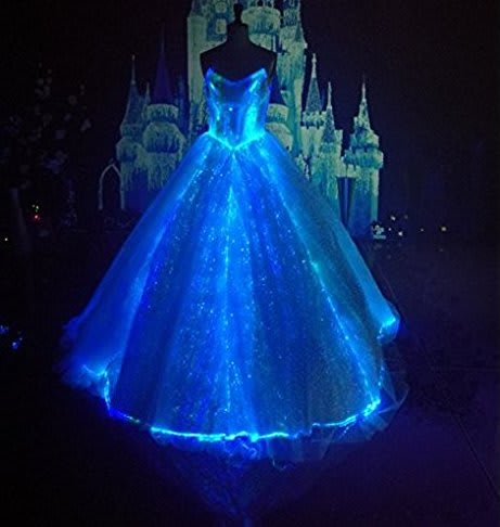 fiber optic prom dress