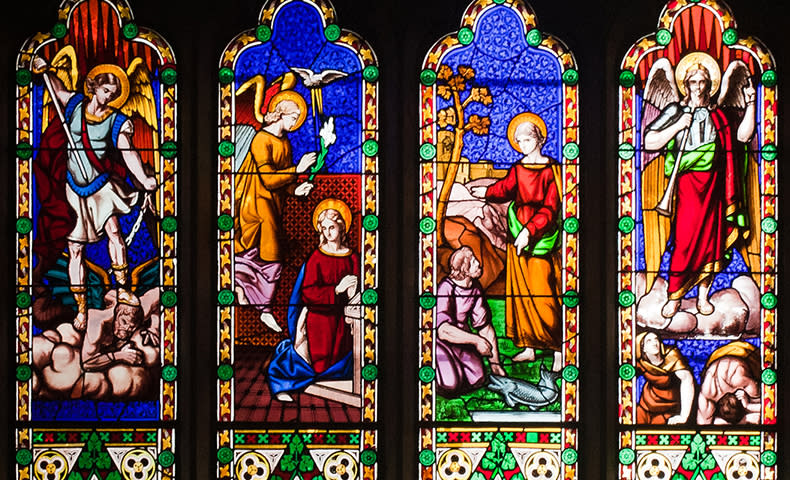 Image: Detail | East window behind the altar | St. Michael’s Church, Ballinasloe, County Galway, Ireland | Frederick Settle Barff