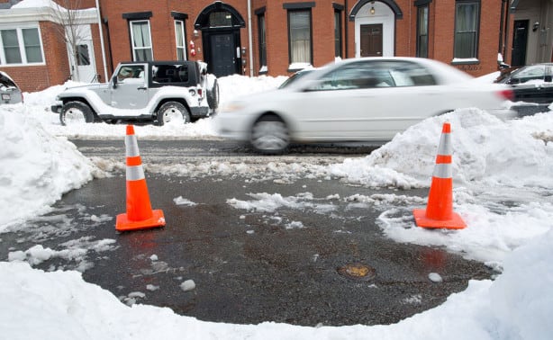 Chairs, traffic cones, 'booby trapped' paint cans? With Boston