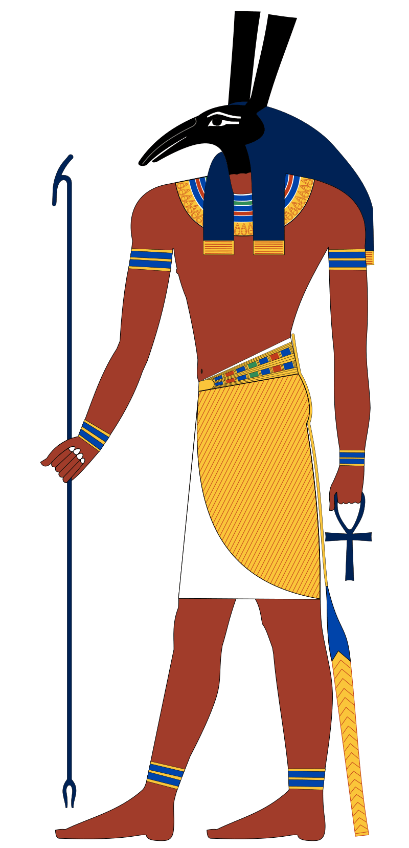 Set, une ancienne divinité égyptienne. D'après les peintures des tombes du Nouvel Empire