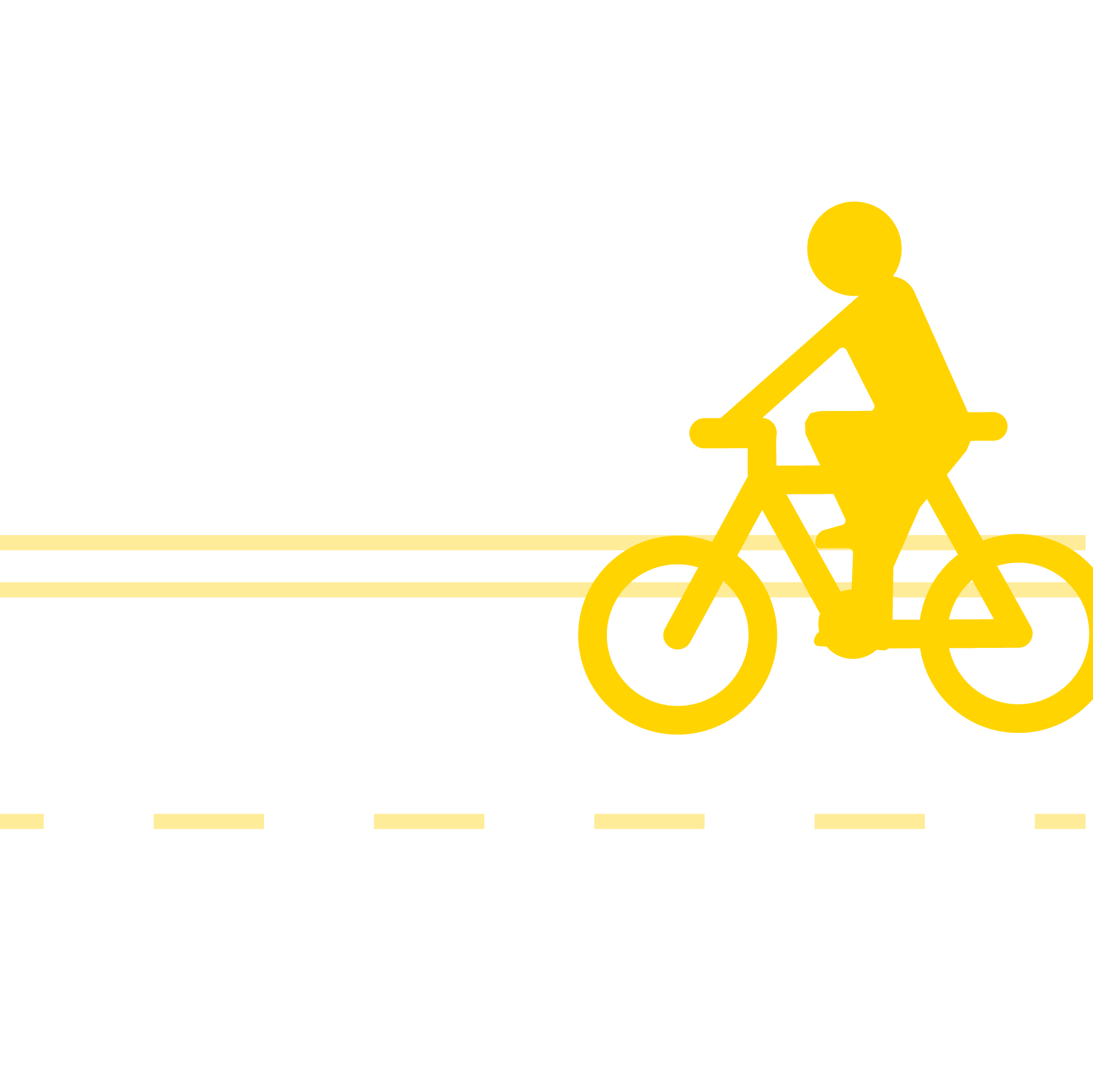 bicyclist in street icon