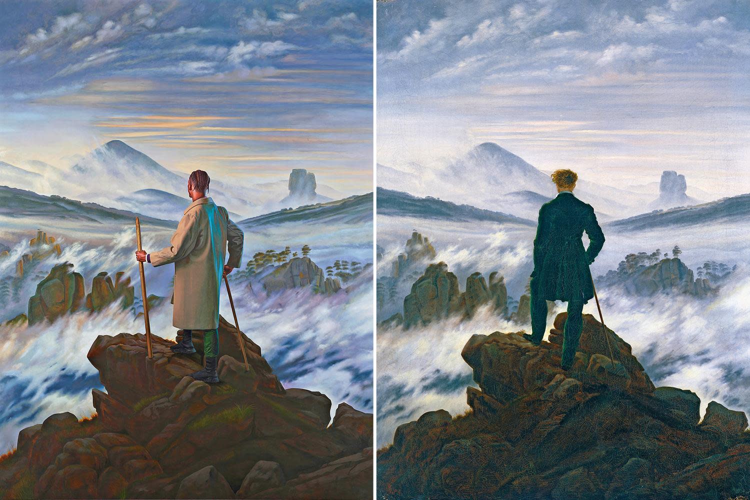Kehinde Wiley's The Prelude (Babacar Mané), 2021, oil on linen
