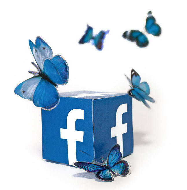 "Social Media Butterfly - Facebook" de Visual Content distribuita sub licenta CC BY 2.0