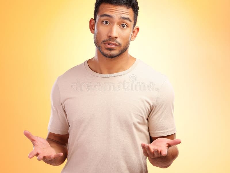 man-confused-hands-out-isolated-questions-asking-why-yellow-background-mockup-confusion-doubt-person-india-266945142