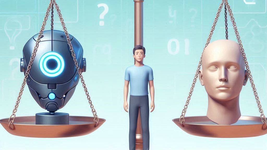 balance scale ai human