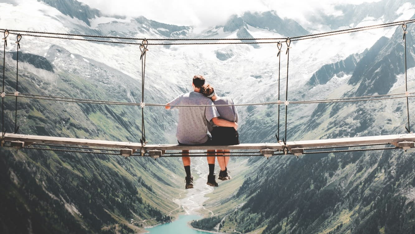 Couple taking a quiz to explore emotional connection and communication patterns