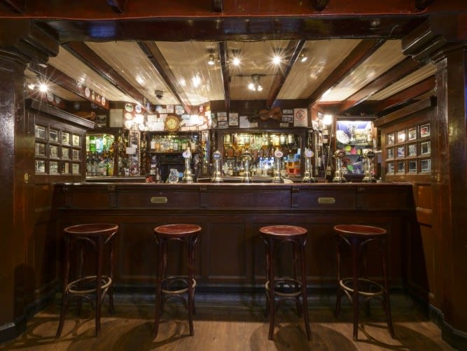 Inside a pub looking to the bar.