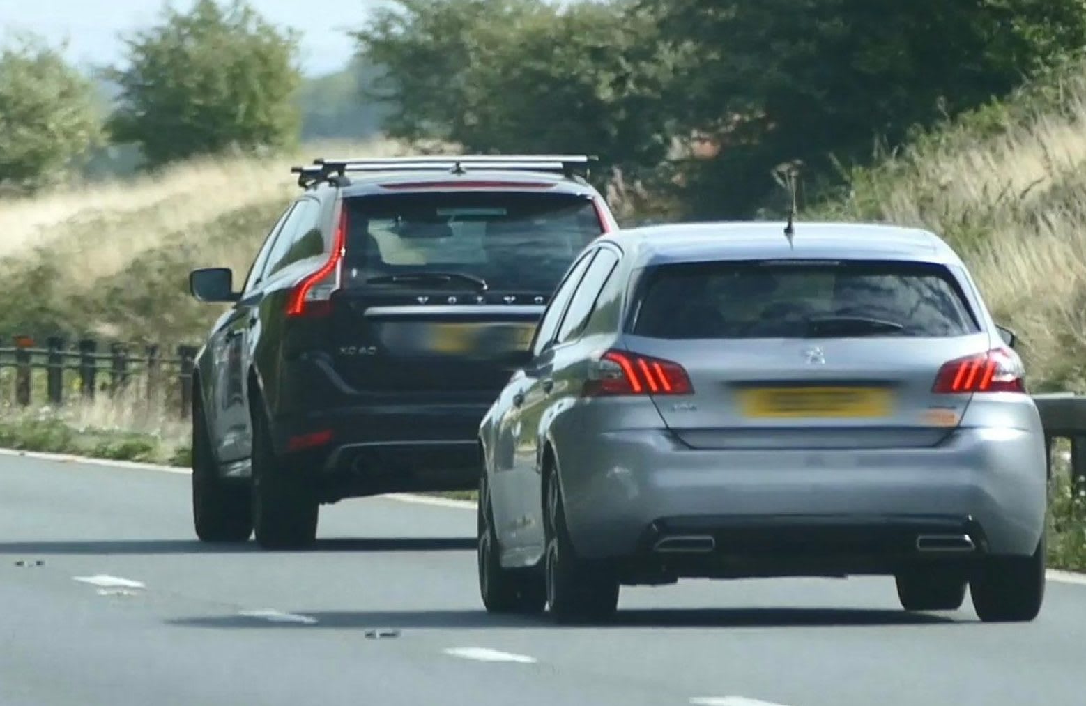 Tailgating cars
