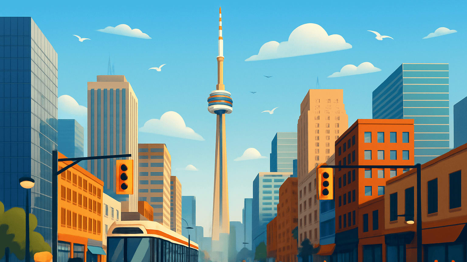 Toronto Cityscape with CN Tower