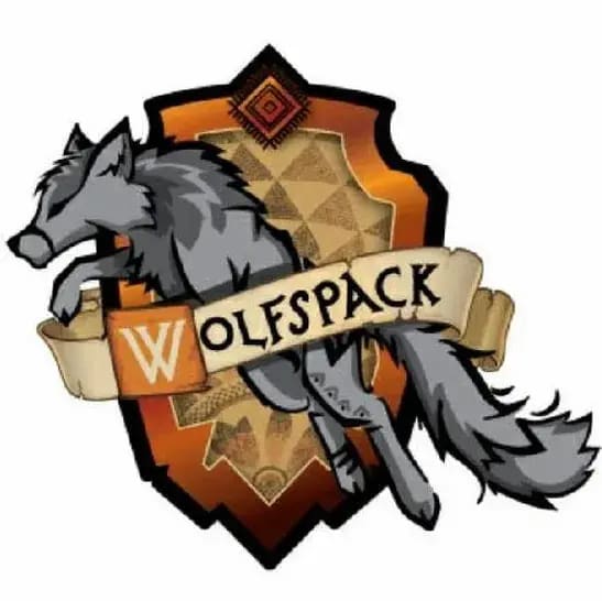This is the Wolfspack House Emblem, which is the equivalent of Gryffindor, the House of Harry Potter, Albus Dumbledore, Ron Weasley, and Hermoine Granger. 