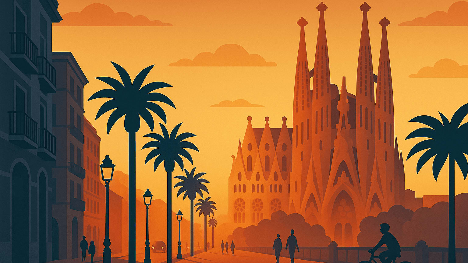 Atardecer sobre la Sagrada Família (1)