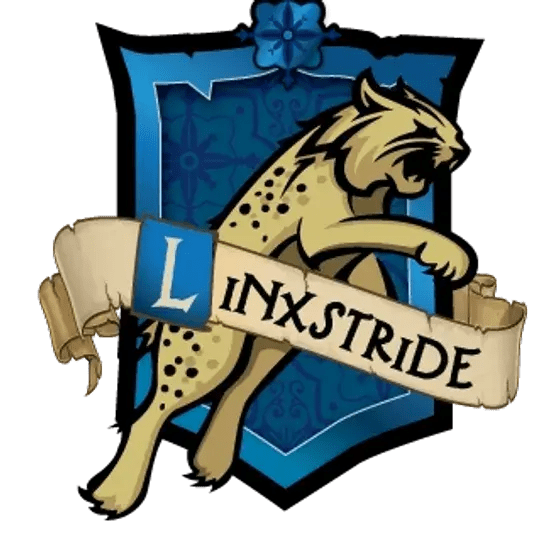 This is the Linxstride House Emblem, which is the equivalent of Ravenclaw, the House of Cho Chang, Luna Lovegood, and Gilderoy Lockhart.