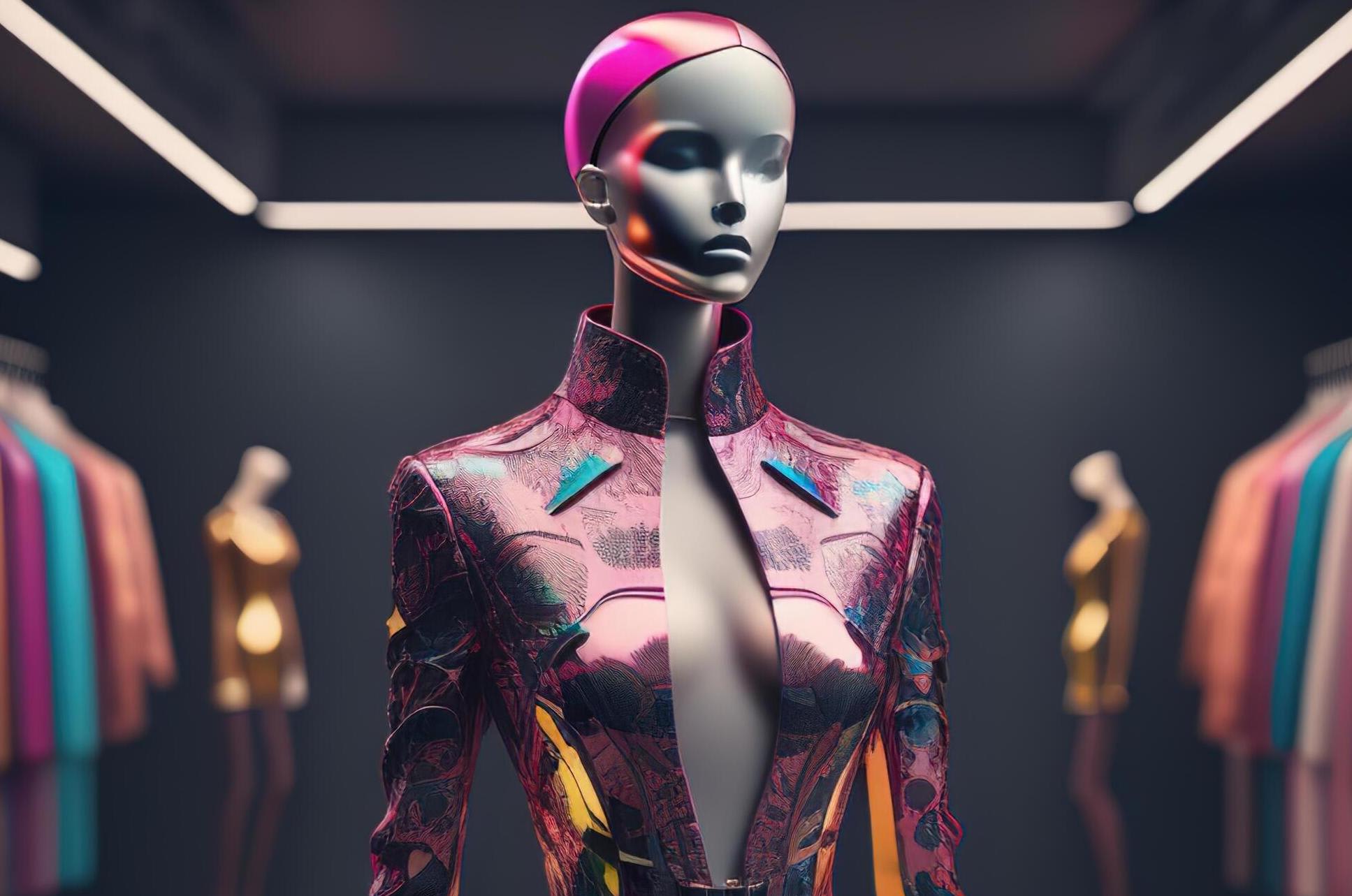 futuristic-fashion-female-mannequin-in-a-store-generative-ai-free-photo