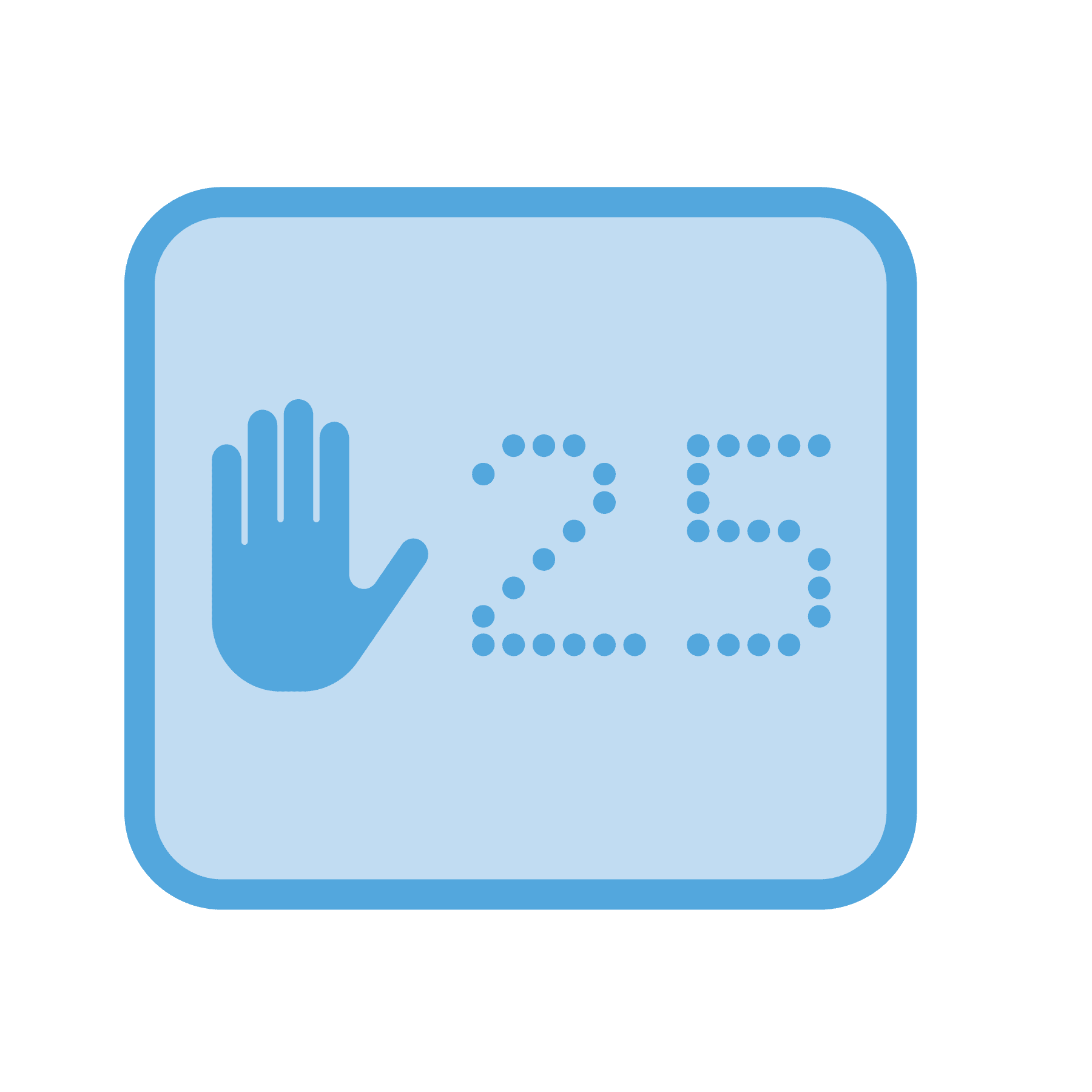 flashing hand icon