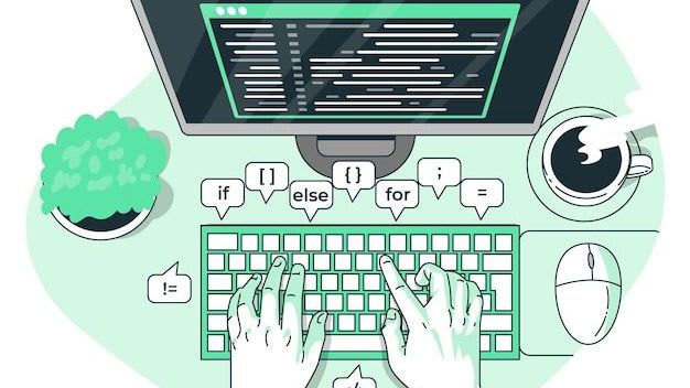 Free Vector _ Code typing concept illustration
