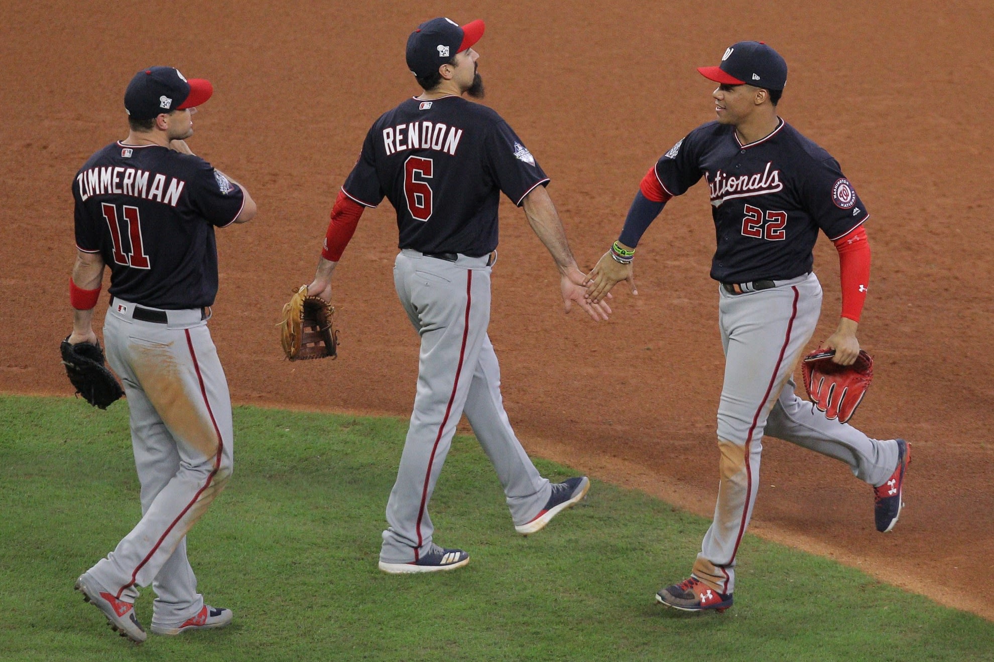 Ryan Zimmerman, Anthony Rendon and Juan Soto