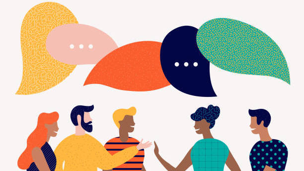 flat-style-vector-illustration-discuss-social-network-news-chat-dialogue-speech-bubbles