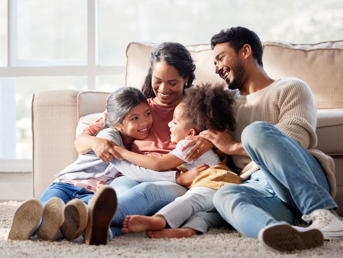 family-hugging