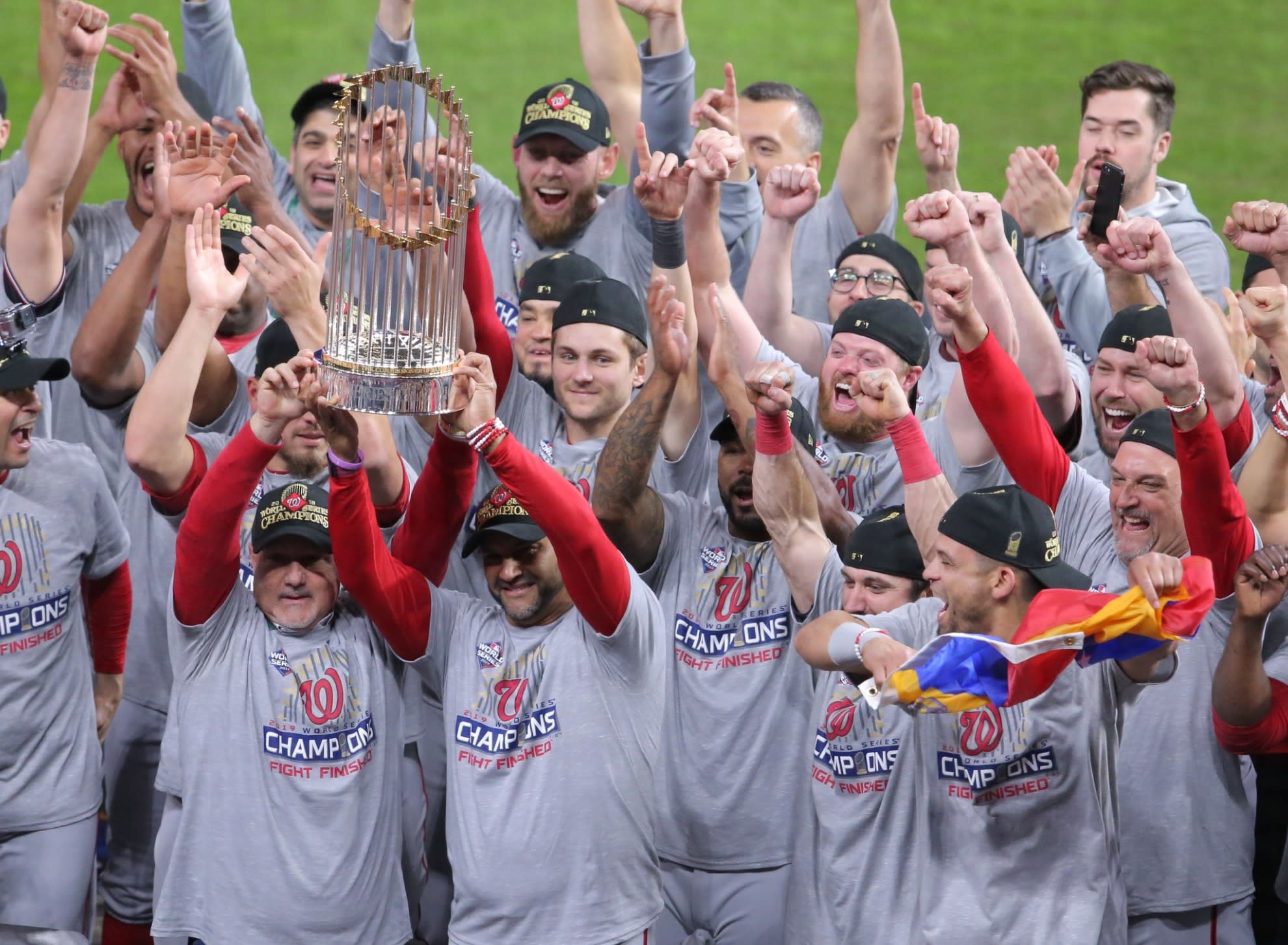 Nationals celebrate winning the World Series