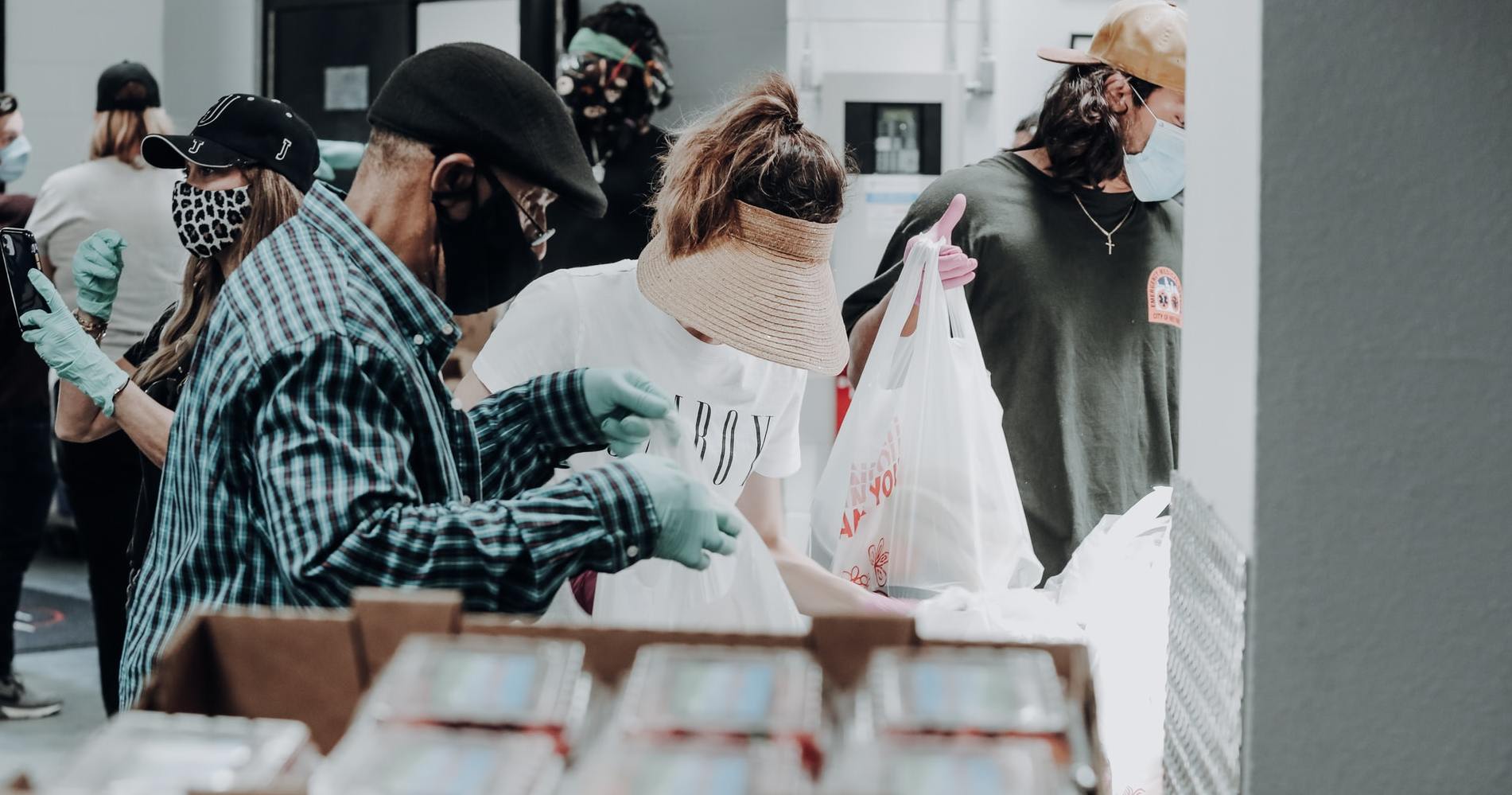Food bank workers