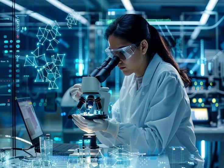 Scientist Analyzing Specimens