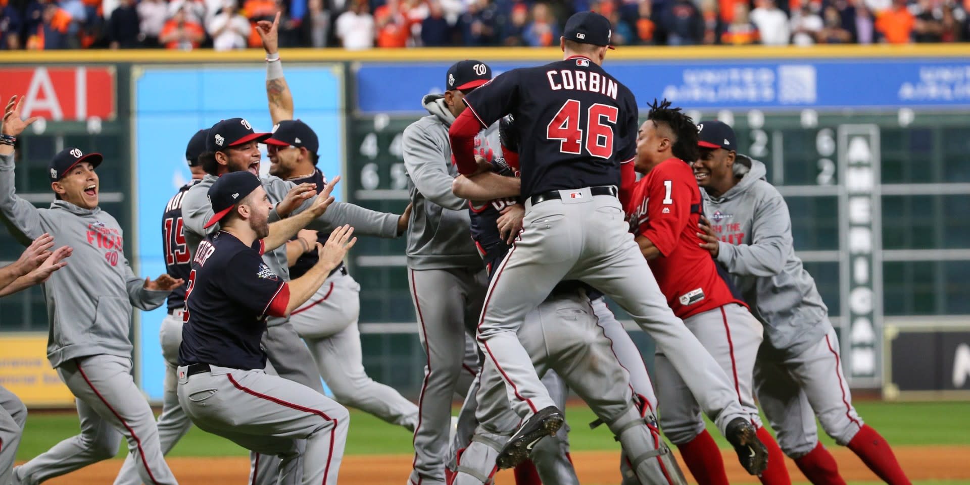 Nationals celebrate winning the World Series