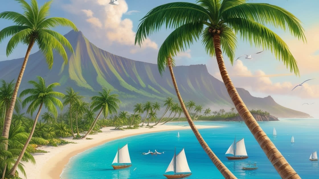 Leonardo_Phoenix_09_A_serene_and_vibrant_Polynesian_island_sce_2