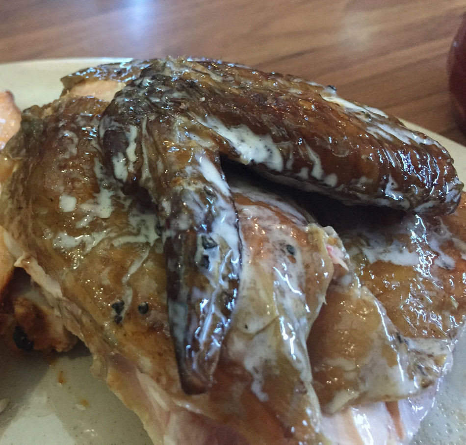 Big Bob Gibson chicken with white sauce