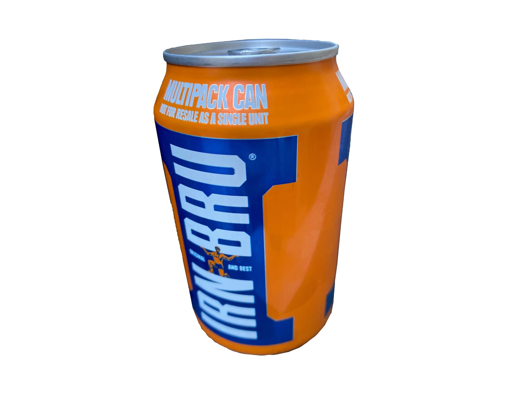Can of Irn Bru soft drink.