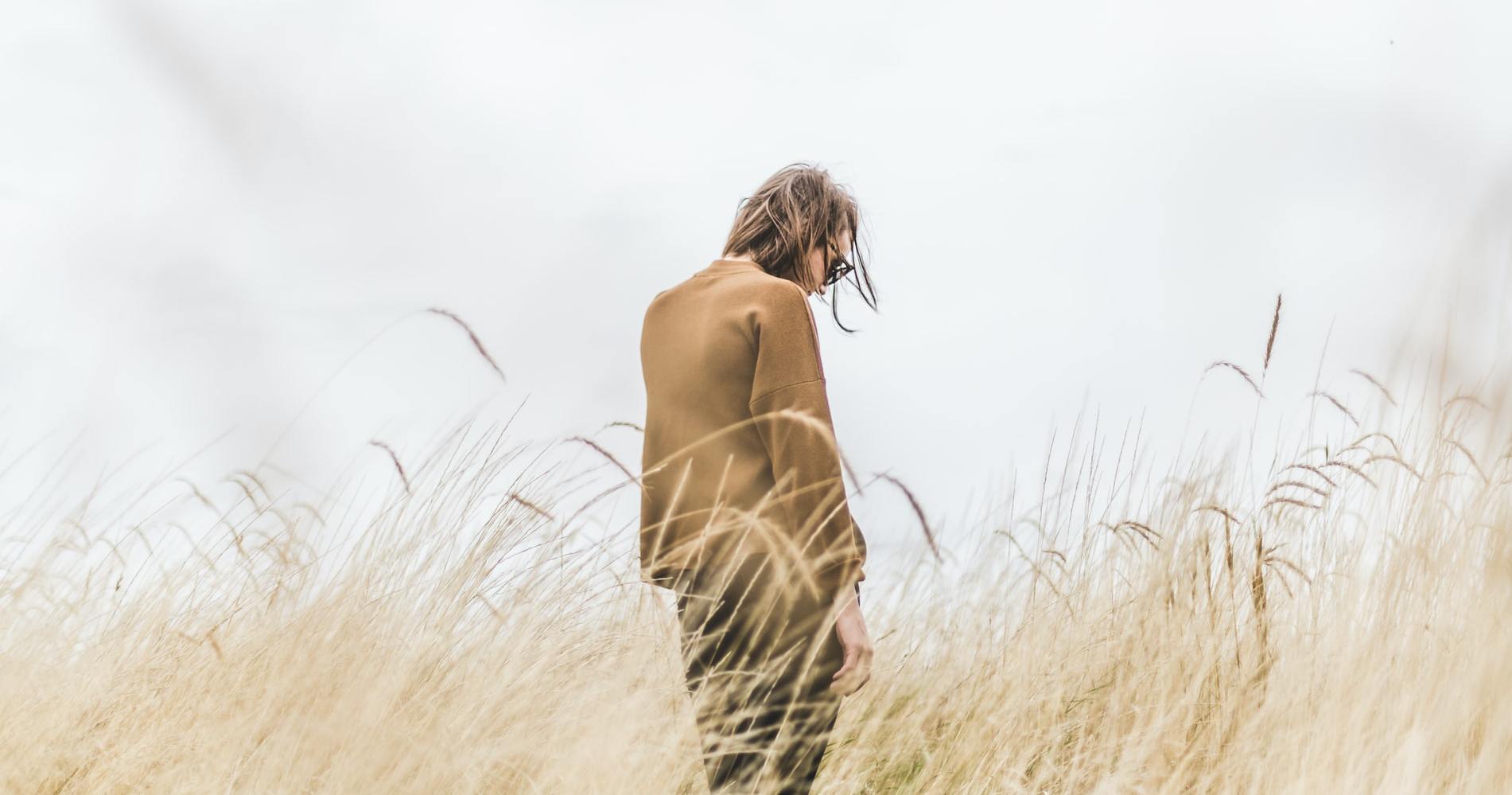 woman standing in a field