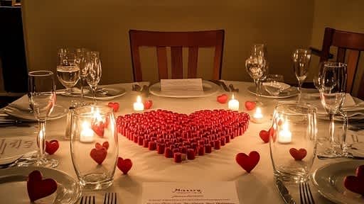 romantic-dinner-setup-stockcake