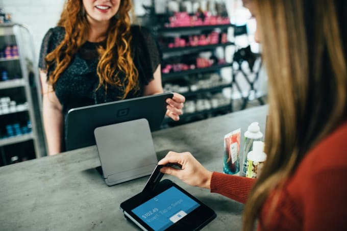 customer at counter 