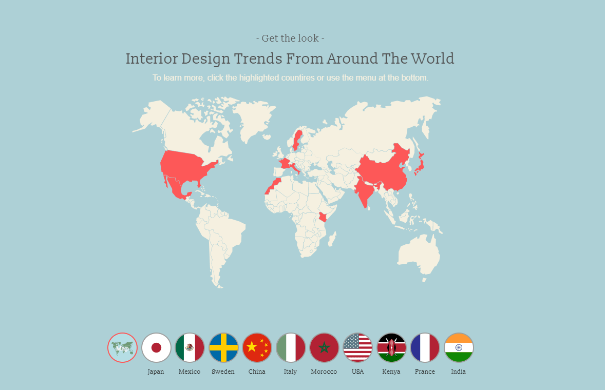 Vibrant Doors interior design dynamic map.