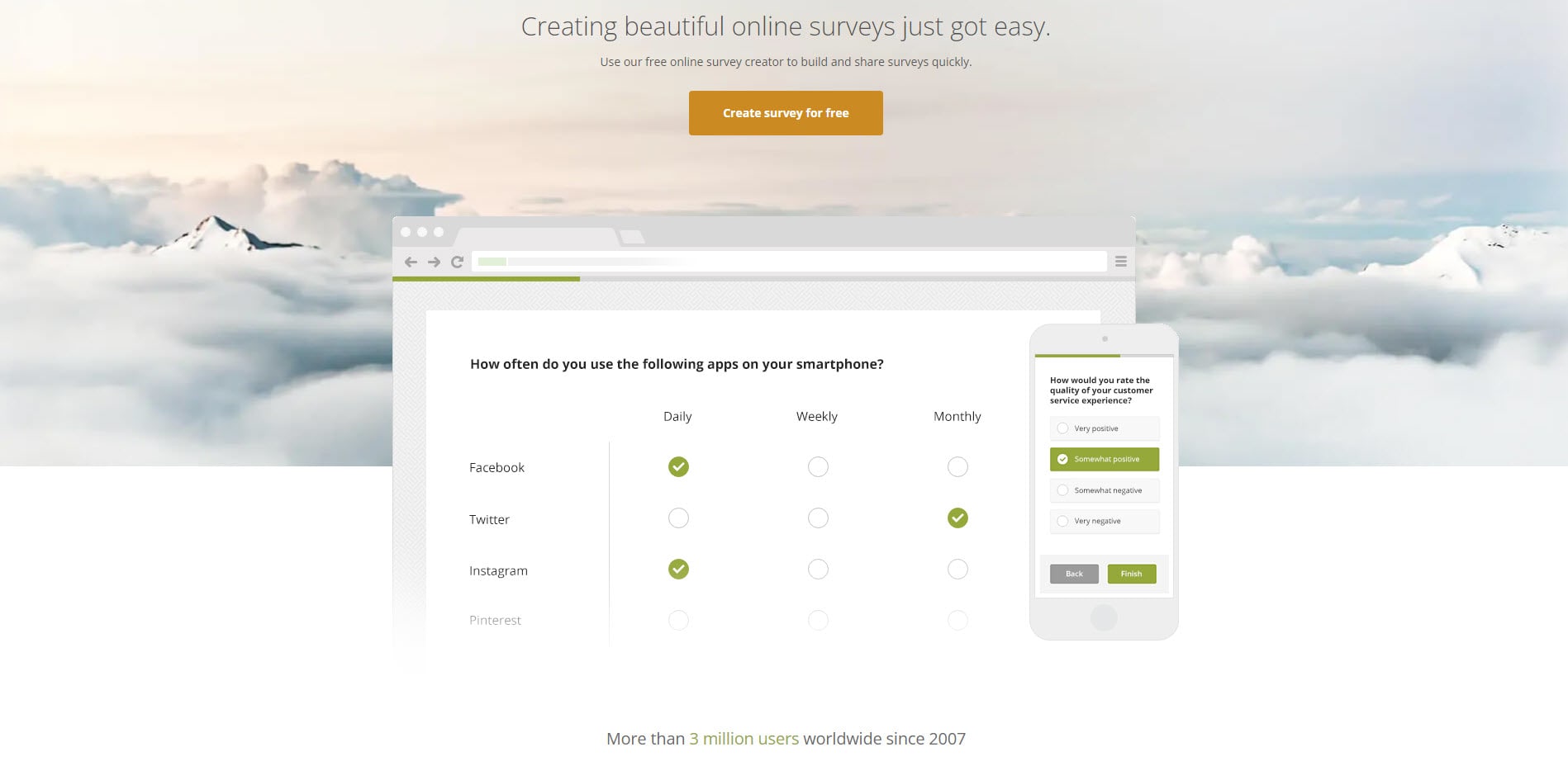 Surveyhero homepage