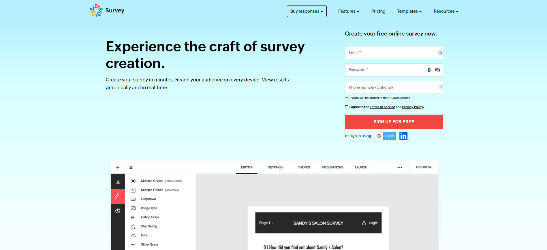 Zoho Survey Homepage - SurveyMonkey Alternative