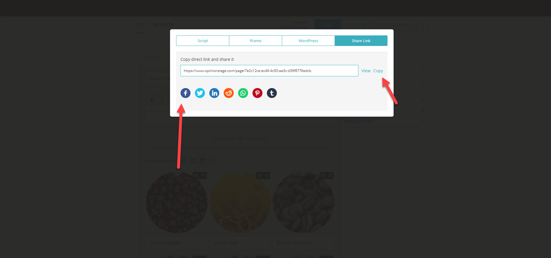share your Facebook Messenger poll